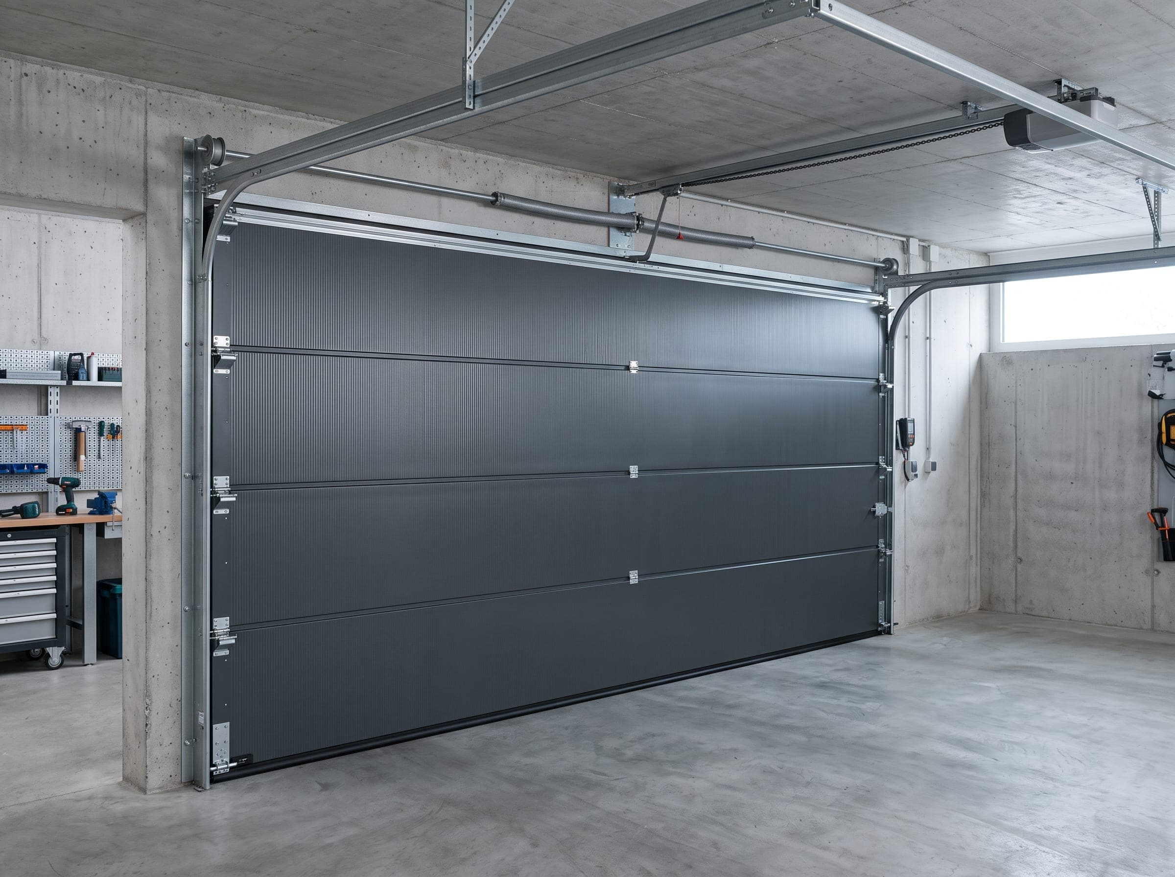 Porte de garage sectionnelle acier Hörmann LPU 42 posée à Esch-sur-Alzette