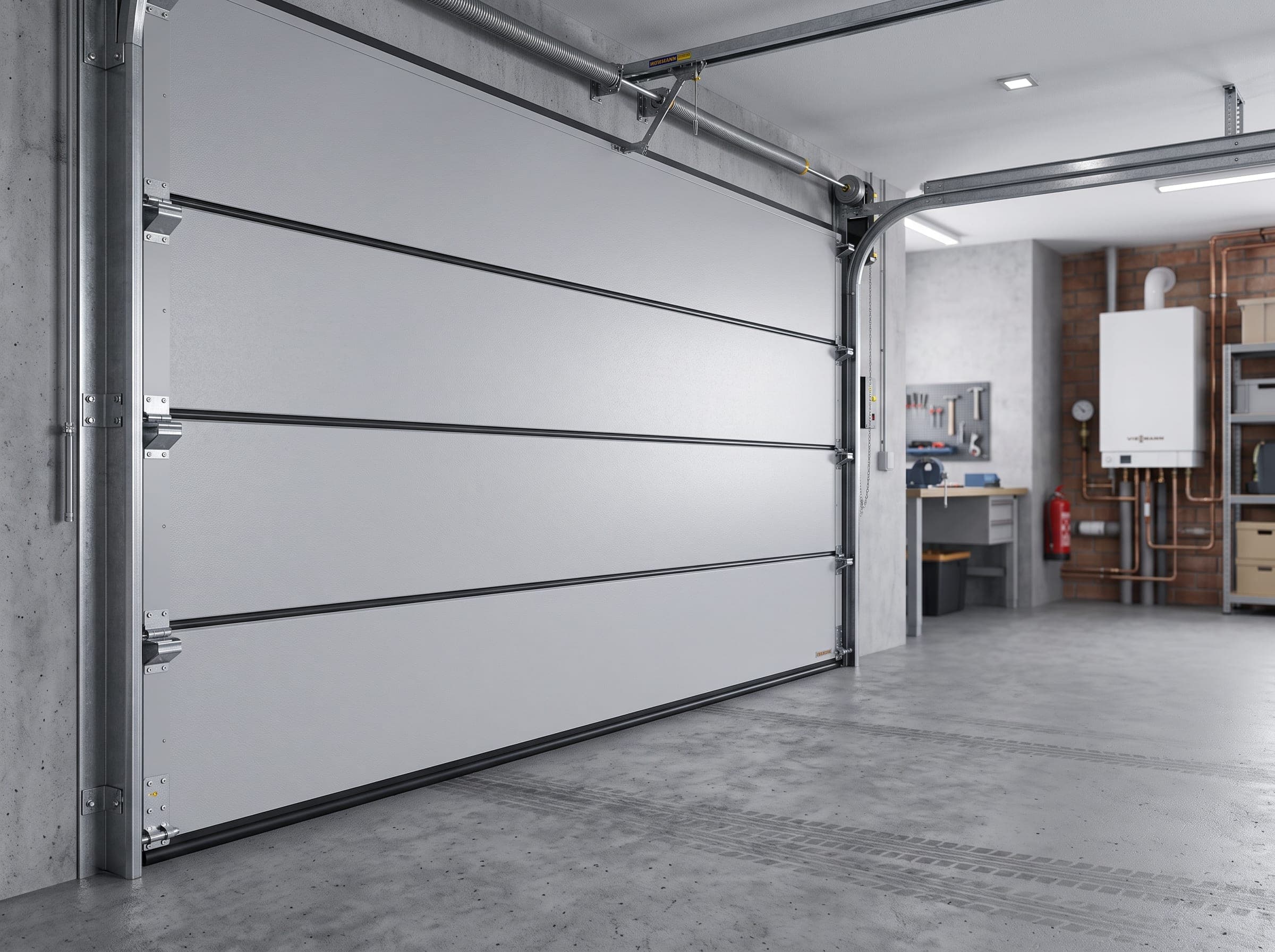 Porte de garage sectionnelle isolante Hörmann LPU 67 Thermo pour garage chauffé